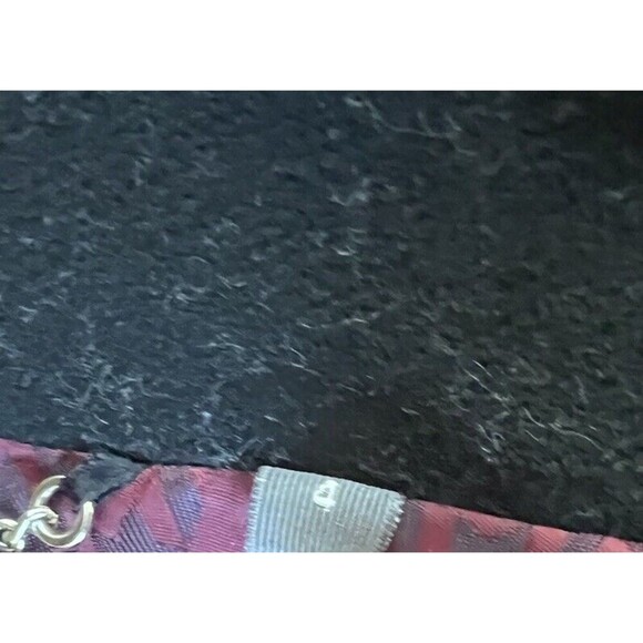 Marcs Black Wool Blend High Collar Military Style Peplum Back Jacket Size 4 - Picture 10 of 11